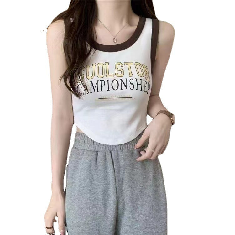Women's Summer Letter Printing Short Camisole