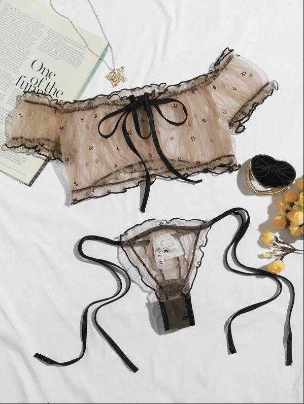 Sexy Lingerie Women Erotic Lace Babydoll Bra Porn Thong Underwear Sleepwear Lenceria Lace Porn Bras