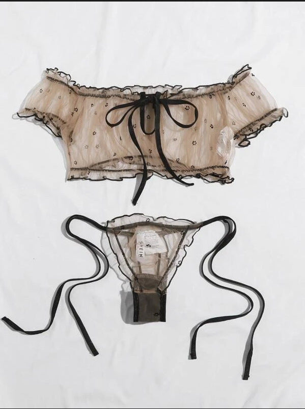 Sexy Lingerie Women Erotic Lace Babydoll Bra Porn Thong Underwear Sleepwear Lenceria Lace Porn Bras