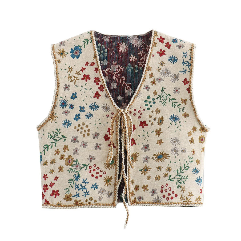 Jacquard Casual Women's Fashion Vest